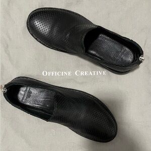Officine Creative Black Leather Flats